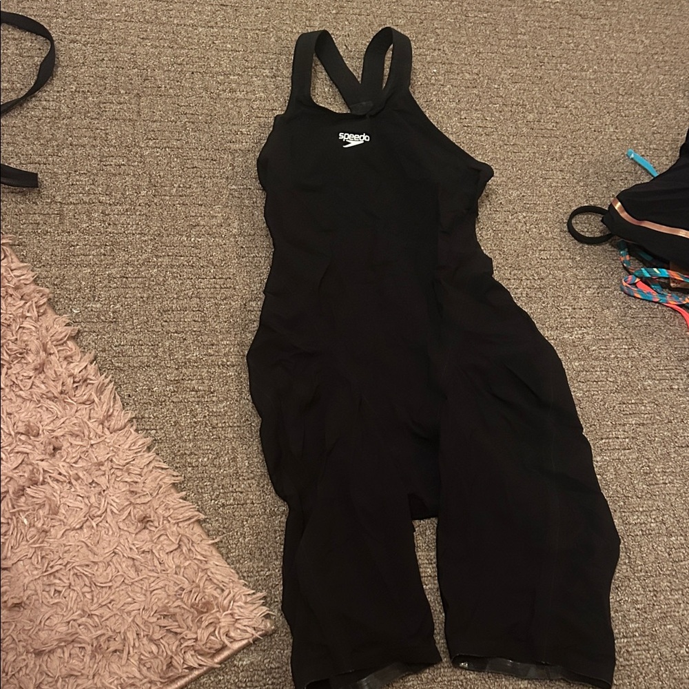 Speedo Black Women's Racing Kneesuit with Crossback